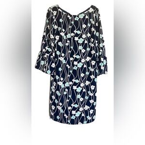 Talbot Women's Floral Tiered Bell Sleeve Shift Dress